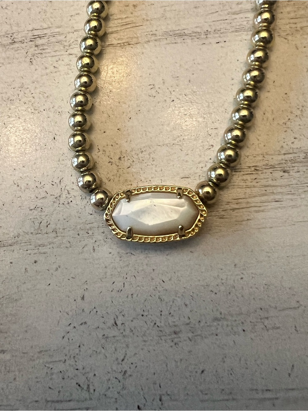 Kendra Scott “Elisa” Beaded Necklace with Ivory Mother of Pearl